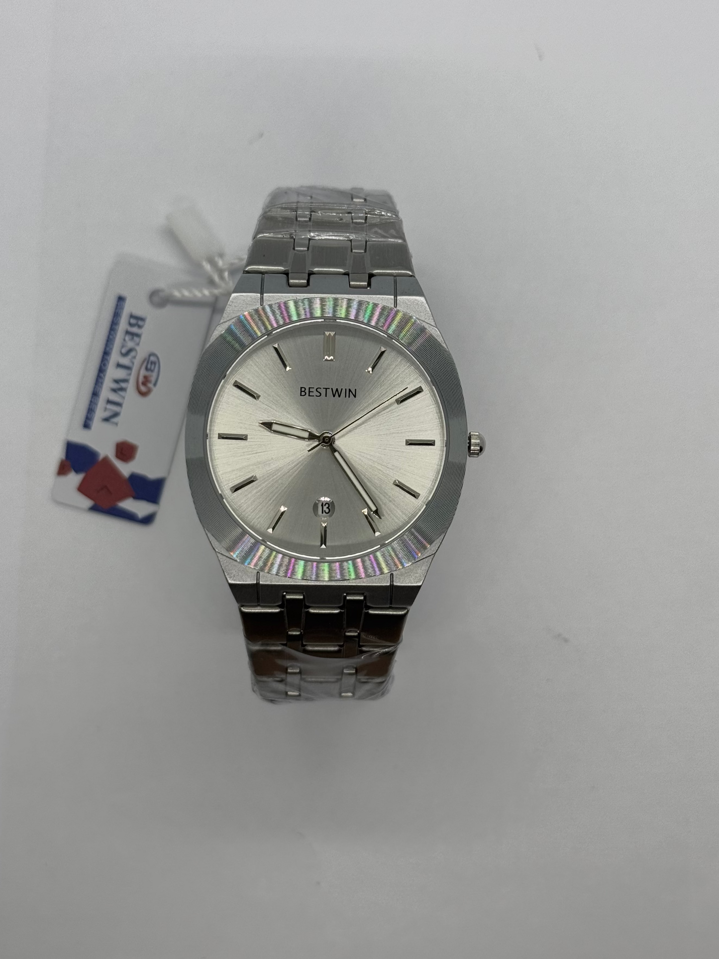 Bestwin (Silver Metal Strap - White Face)