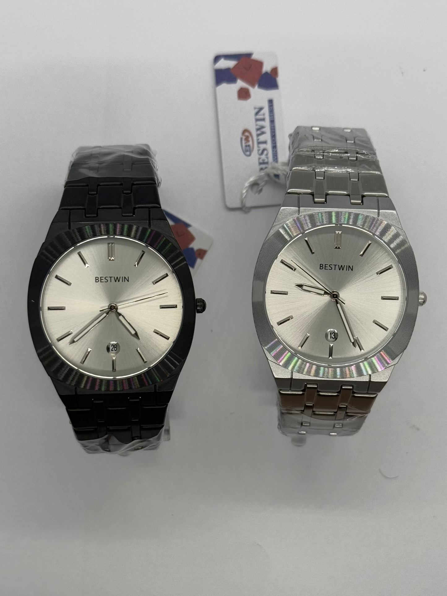 Bestwin (Black Metal Strap - White Face)