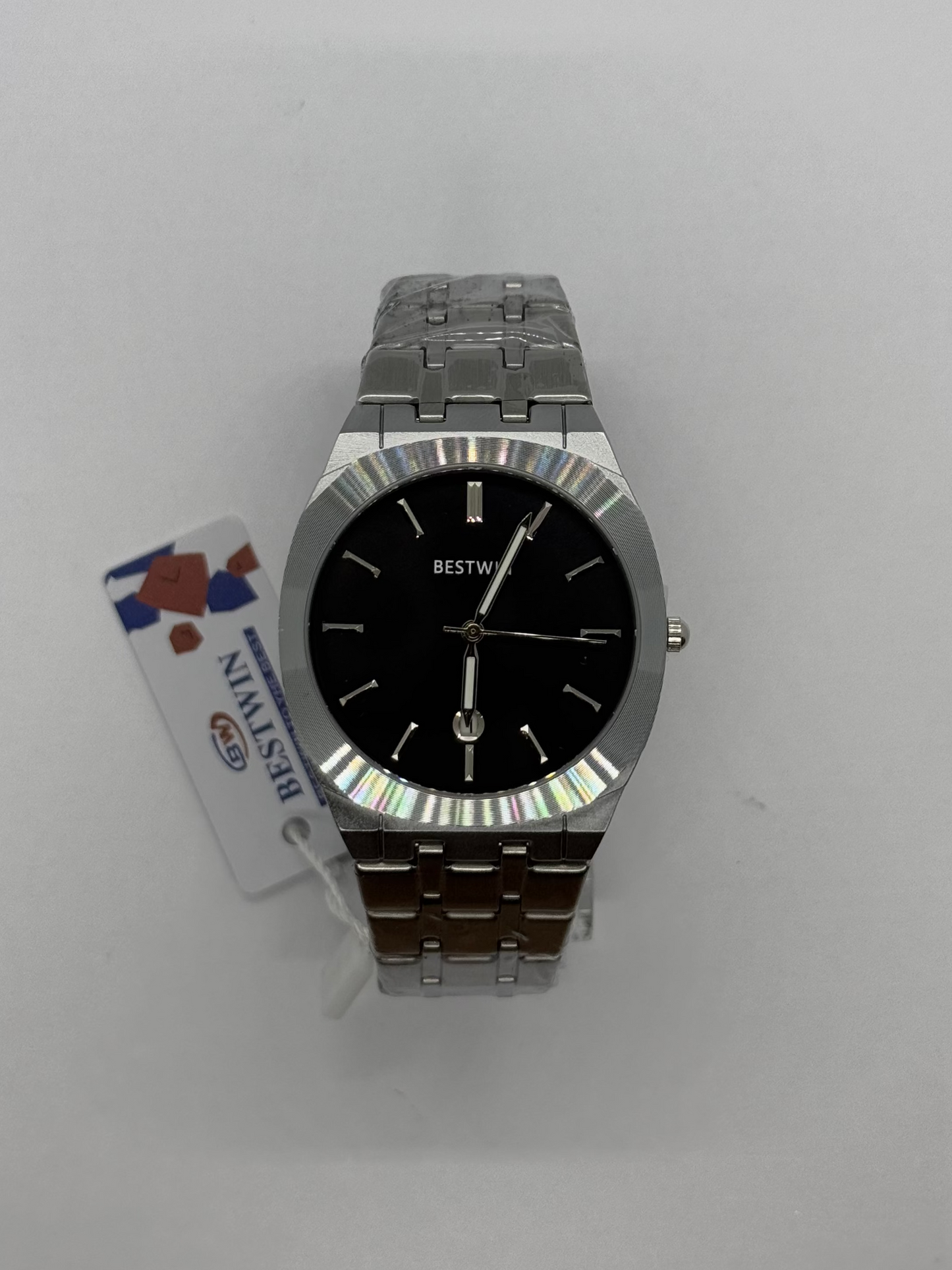 Bestwin (Silver Metal Strap - Black Face)