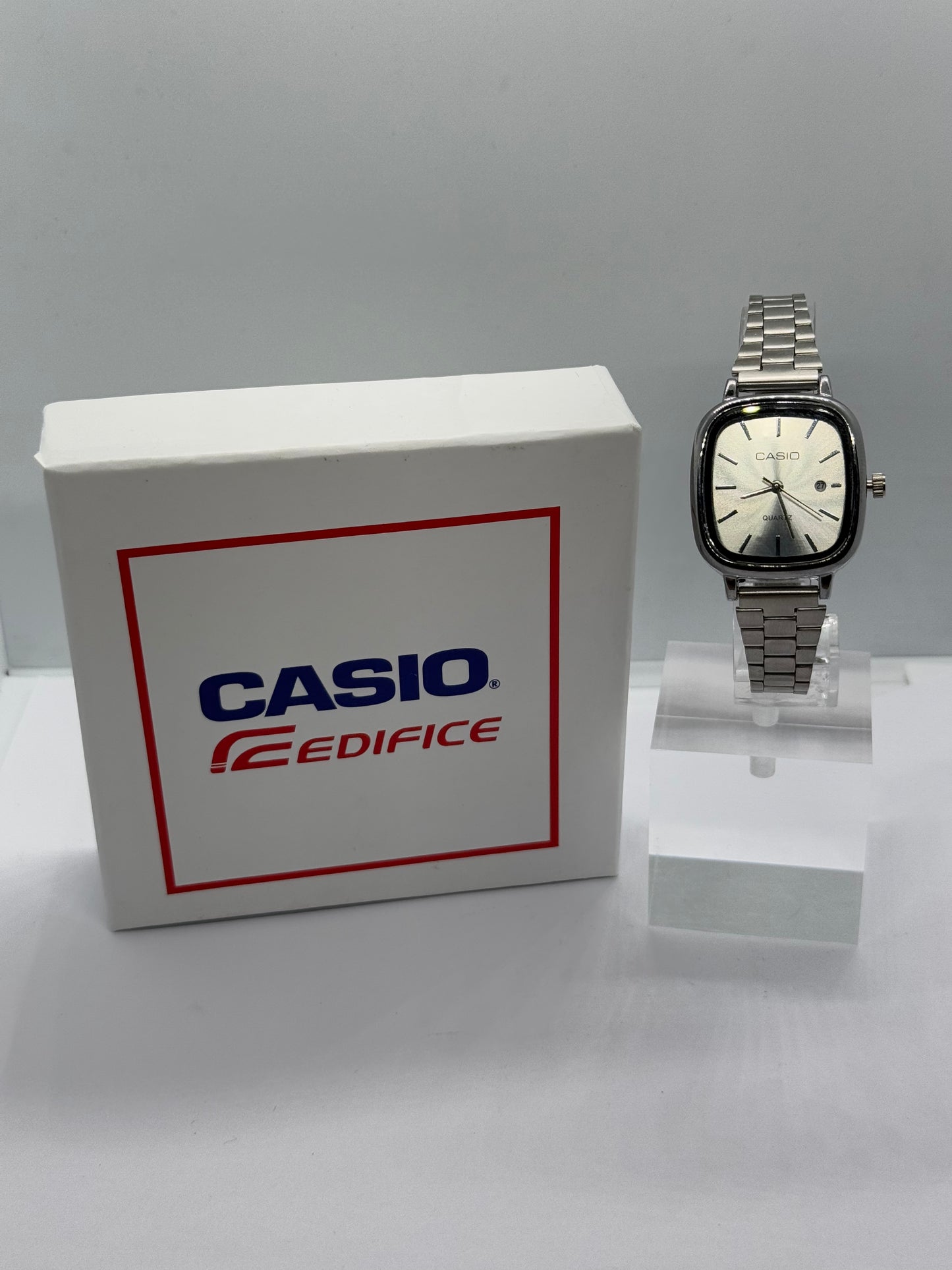 Uni Sex Casio Old Money ( Silver Strap - White Face)