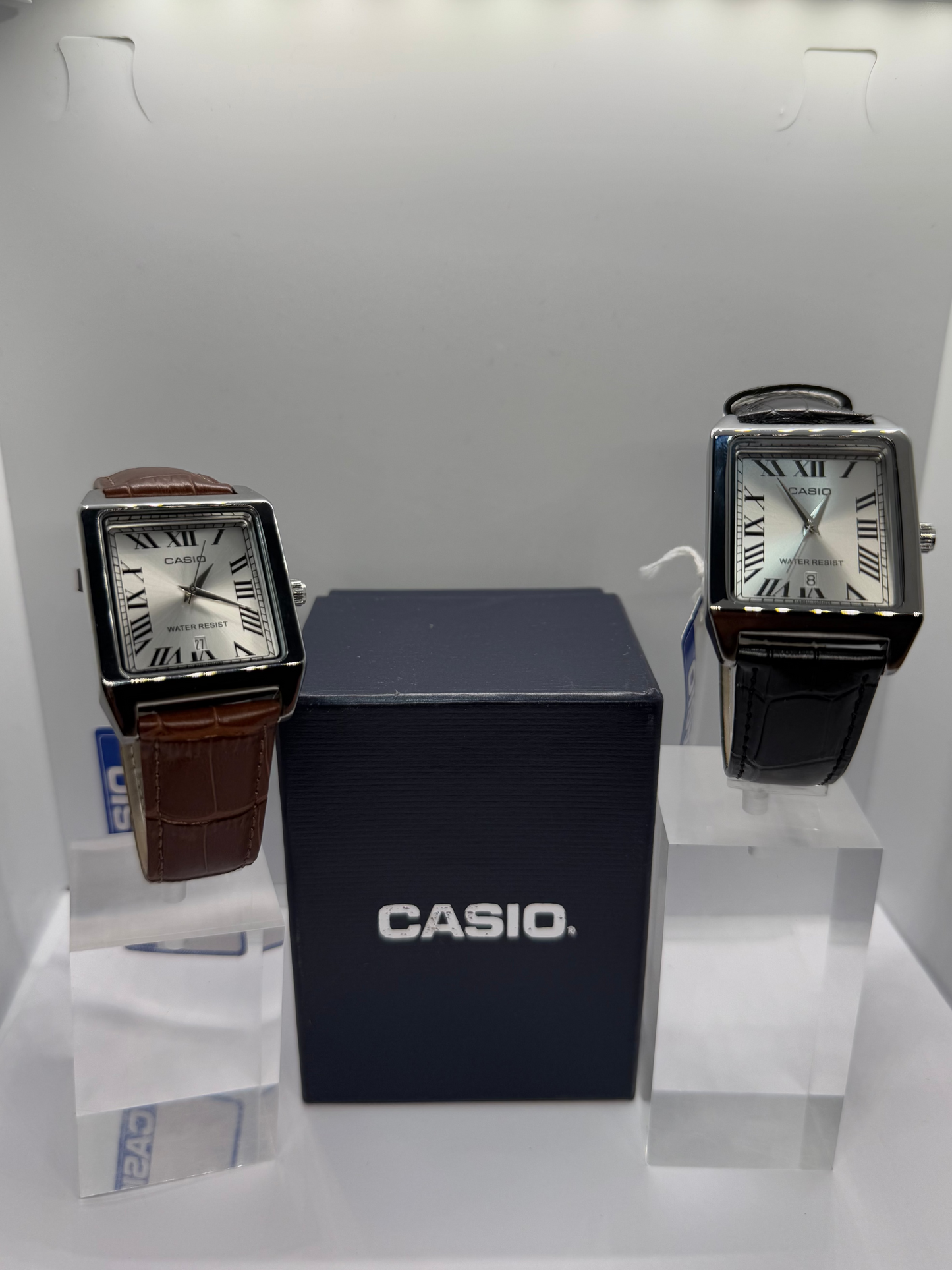 Casio Tank ( Brown Leather Strap)