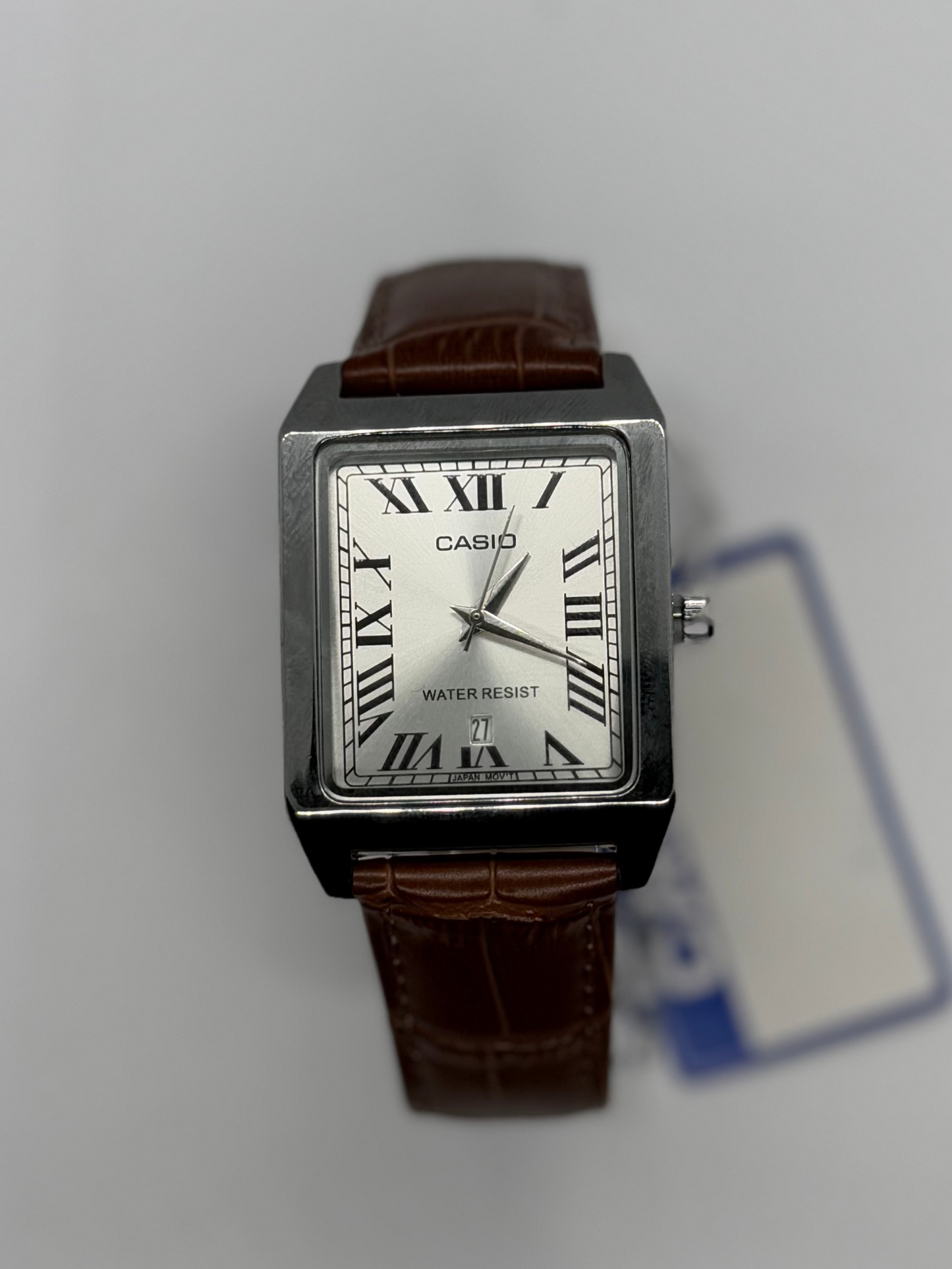 Casio Tank ( Brown Leather Strap)
