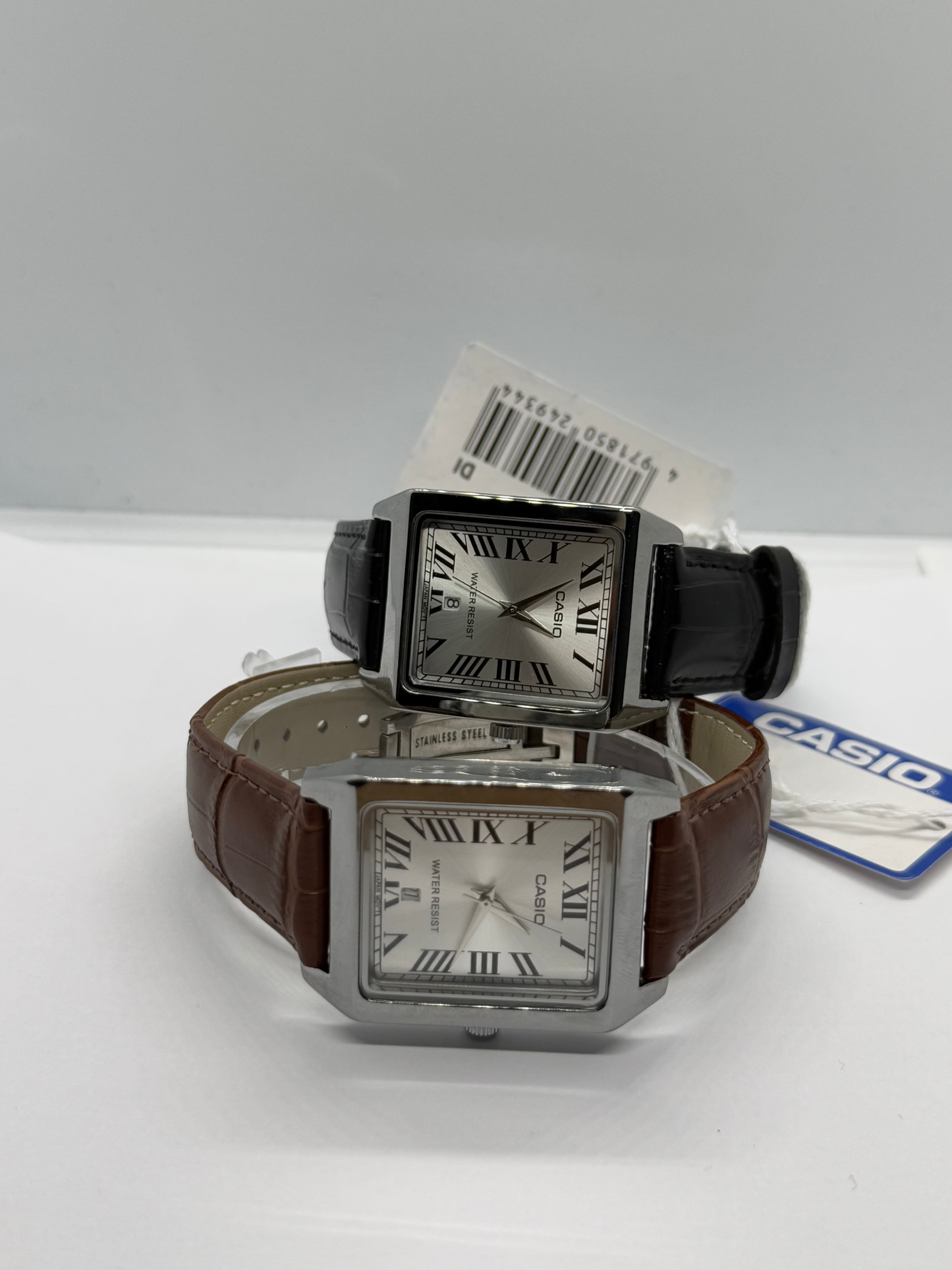 Casio Tank ( Brown Leather Strap)