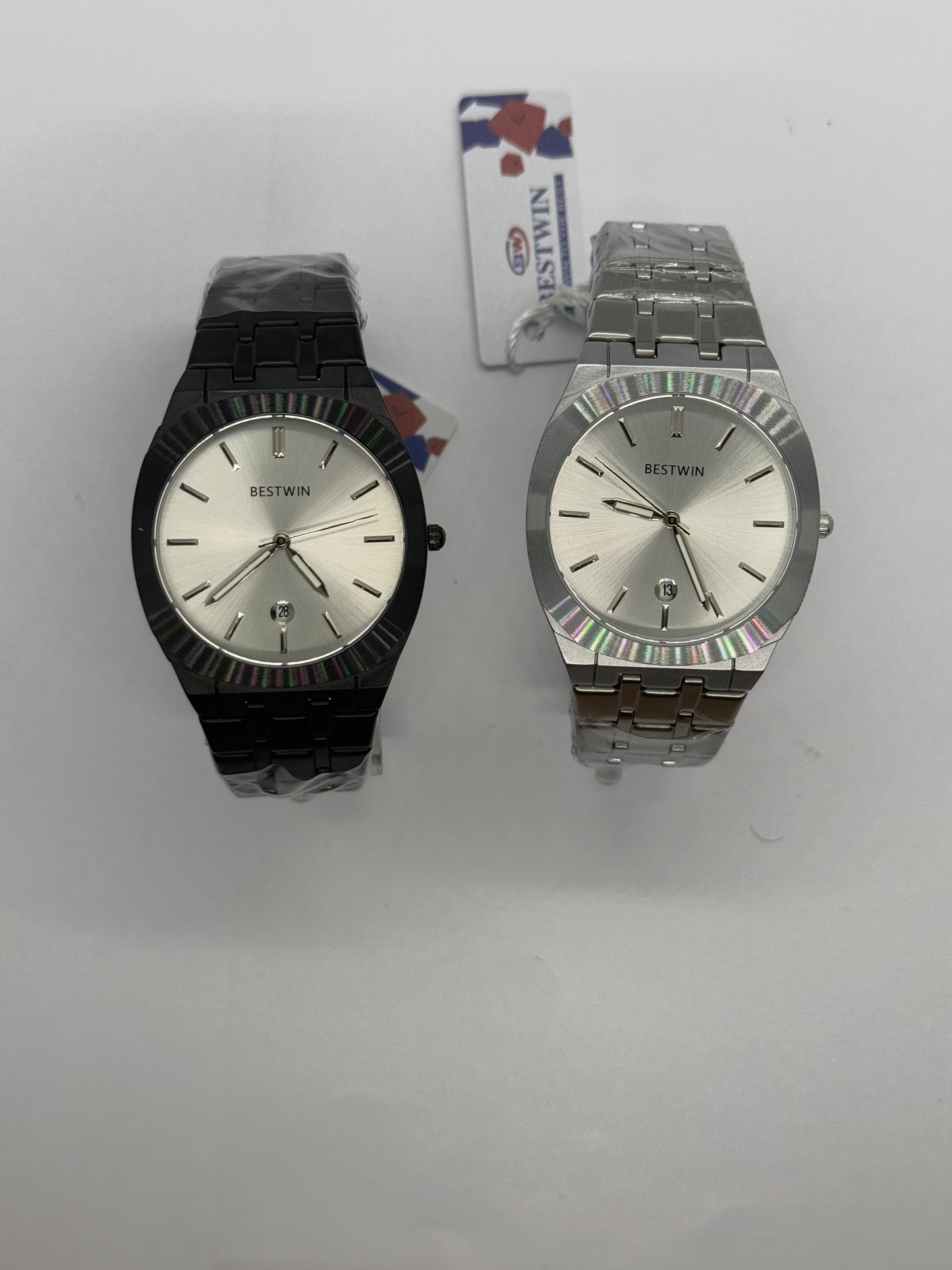Bestwin (Silver Metal Strap - White Face)