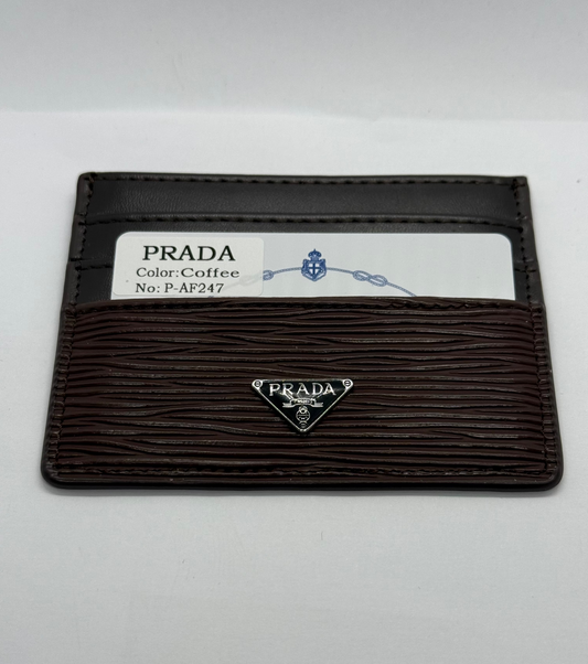 PRADA Card Holder (Coffee)