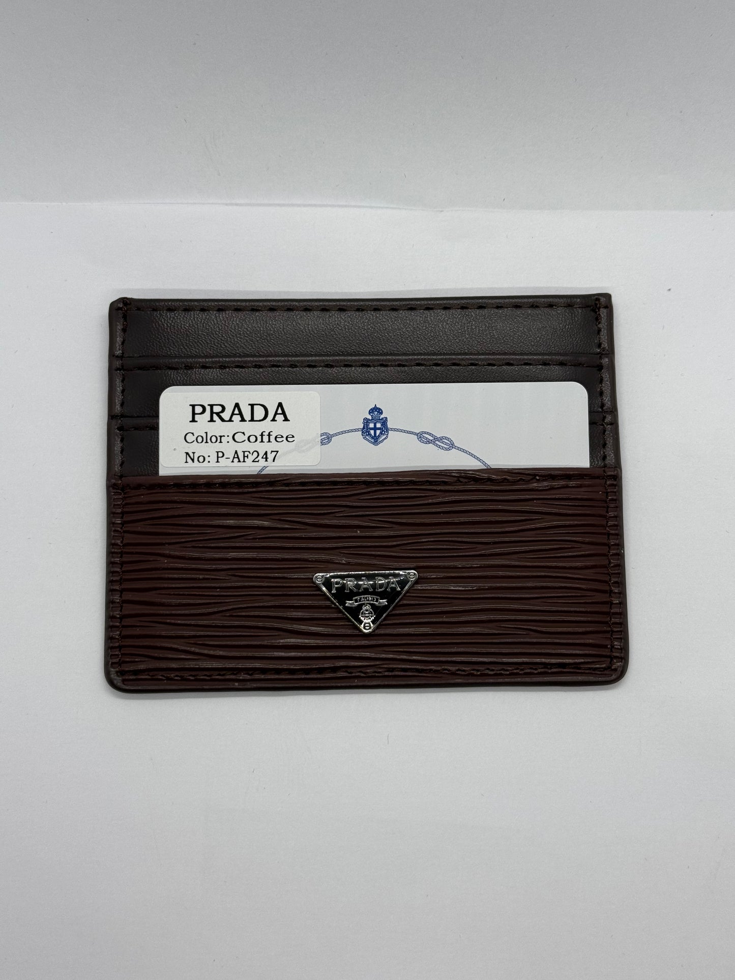 PRADA Card Holder (Coffee)