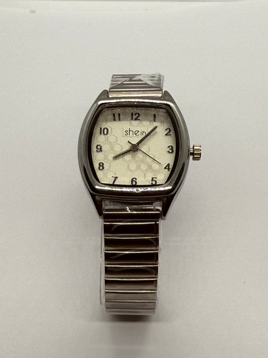 SHEIN For Her (Silver Strap - White Face)
