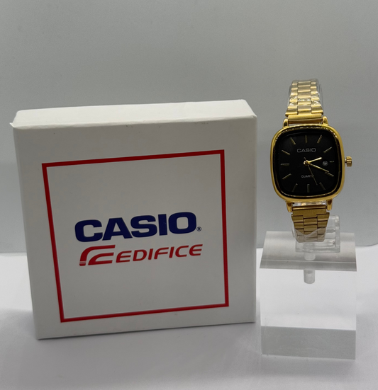 Uni Sex Casio Old Money (Gold Strap - Black Face)