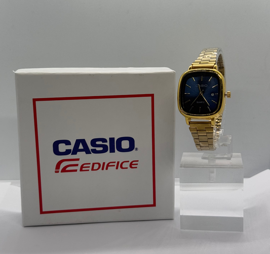 Uni Sex Casio Old Money (Gold Strap- Dark Blue Face)
