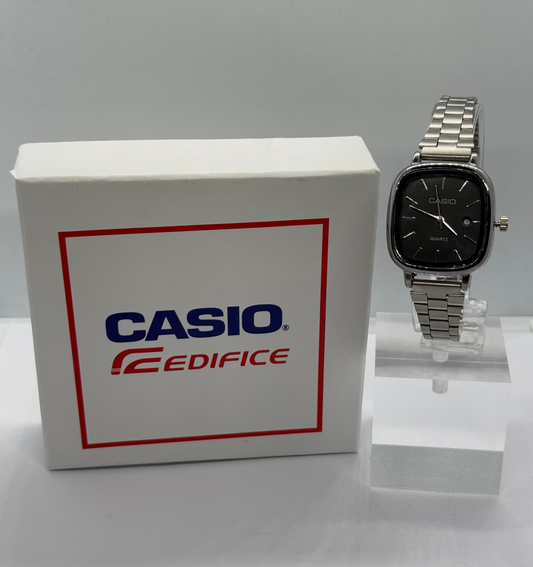 Uni Sex Casio Old Money (Silver Strap - Black Face)